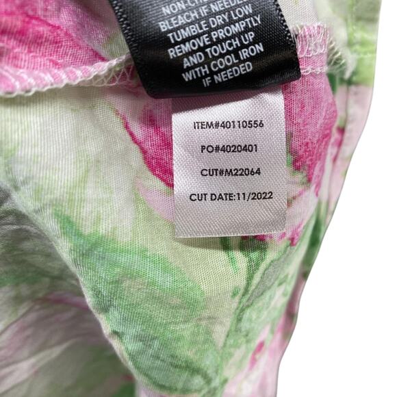 Torrid Pink Green Floral Ruffle Strap Midi Dress – Size 4X - Picture 6 of 9